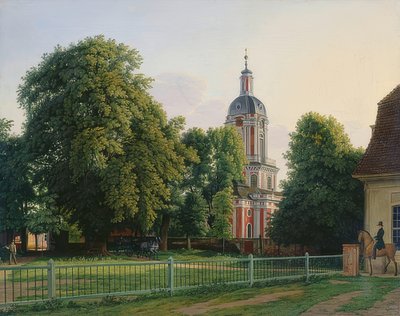 Chiesa nel parco del castello di Buch da Johann Erdmann Hummel