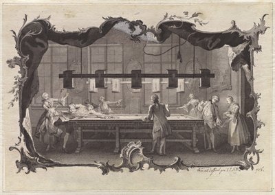 Signore e Signori che Giocano a Biliardo da Johann Esaias Nilson