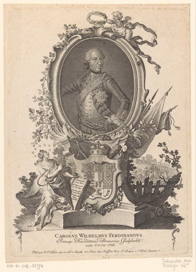 Ritratto di Carlo Guglielmo Ferdinando di Brunswick-Wolfenbüttel da Johann Esaias Nilson
