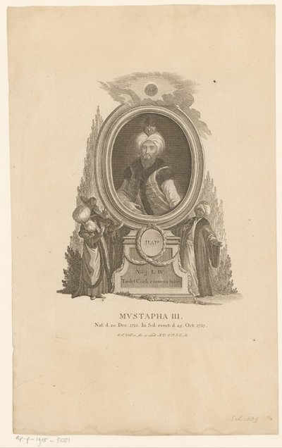 Ritratto di Mustafa III da Johann Esaias Nilson