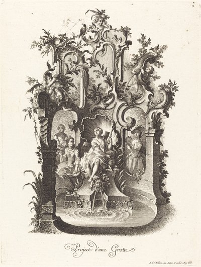 Progetto di una grotta da Johann Esaias Nilson