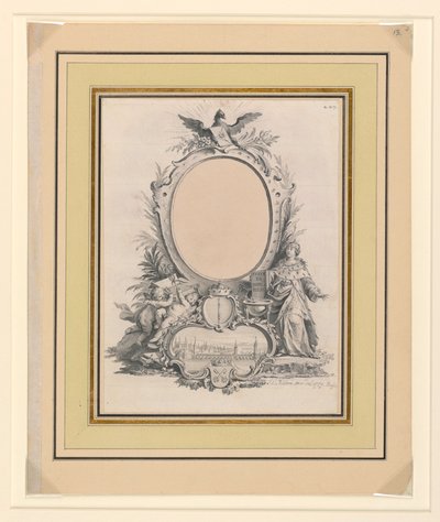 Progetto per la cornice del ritratto di Federico V, re di Danimarca da Johann Esais Nilson