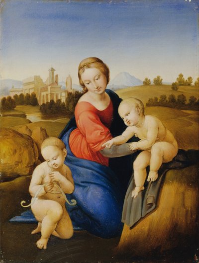 Madonna con bambino e San Giovannino da Johann Evangelist Scheffer von Leonhardshoff