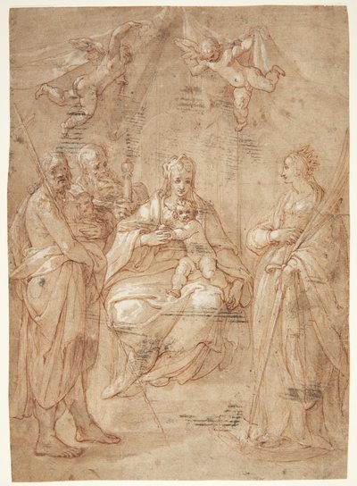 Madonna con il bambino accanto da Johann Freyberger
