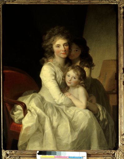Sophie Muller e le sue due figlie da Johann Friedrich August Tischbein