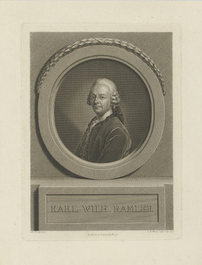 Ritratto di Karl Wilhelm Ramler da Johann Friedrich Bause