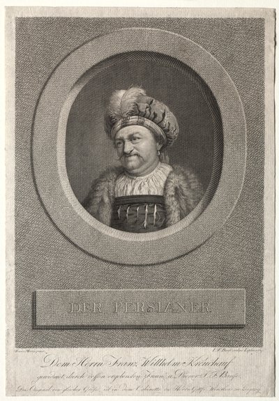 Il persiano - Ritratto di Franz Wilhelm Kreuchauf, 1869 da Johann Friedrich Bause