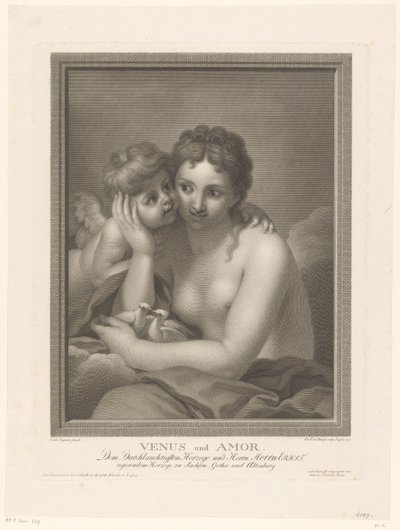 Venere e Amore da Johann Friedrich Bause