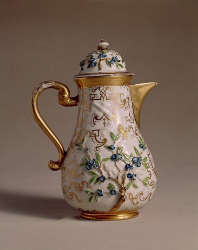 Caffettiera, decorata con rilievo applicato, Meissen da Johann Friedrich Bottger