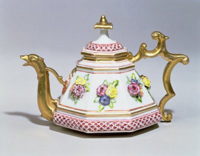 Teiera ottagonale di Meissen da Johann Friedrich Bottger