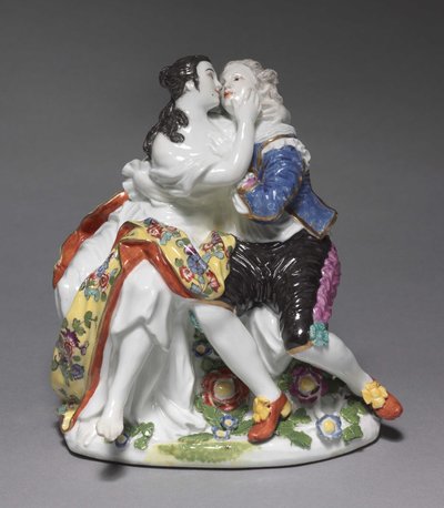 Gli amanti, manifattura Meissen Porcelain Factory, Germania, c.1740 da Johann Friedrich Eberlein