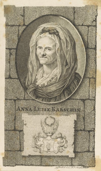 Ritratto di Anna Louisa Karsch 1722-1791, 1796 da Johann Friedrich Krethlow