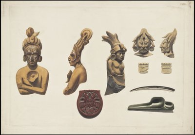 Una collezione di opere originali di Waldeck del Mesoamerica, Scatola 10 di 22 da Johann Friedrich Maximilian von Waldeck