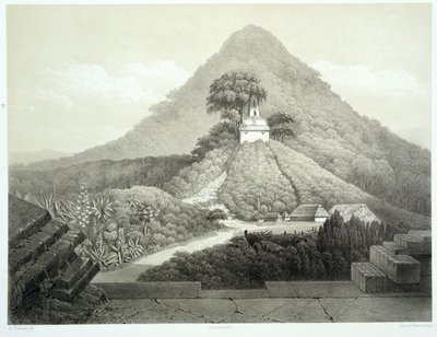 Vista pittoresca al Tempio della Croce, Palenque, tavola 20 da 