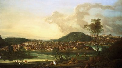 Veduta di Praga da est da Johann Friedrich Meyer