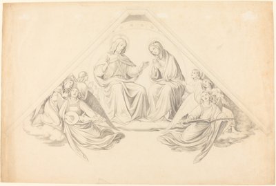 Cristo e la Vergine con angeli musicanti da Johann Friedrich Overbeck