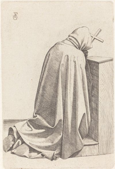 Monaco in preghiera da Johann Friedrich Overbeck