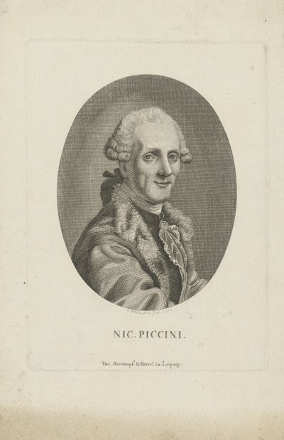 Ritratto del compositore Niccolò Piccinni, c. 1790 da Johann Friedrich Schröter
