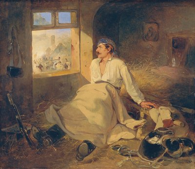 Corazziere ferito in un fienile da Johann Friedrich Treml