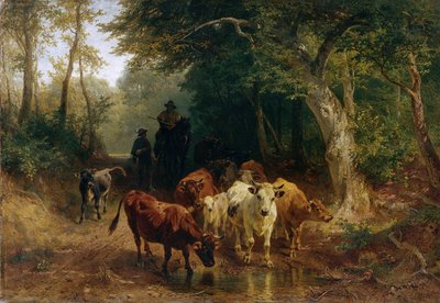 Ritorno della mandria di bovini in autunno da Johann Friedrich Voltz