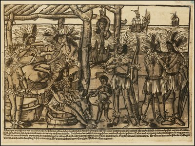 Illustrazione del 1500 dei nativi americani di Johann Froschauer da Johann Froschauer