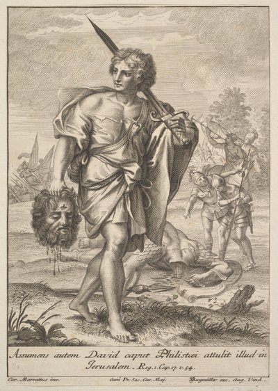 Davide con la testa di Golia, 1705-62 da Johann Georg Bergmuller