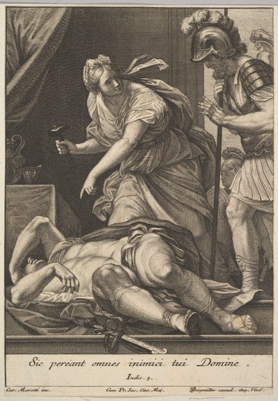 Jael uccide Sisera da Johann Georg Bergmuller