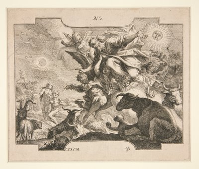 La Creazione (?) da Johann Georg Bergmuller