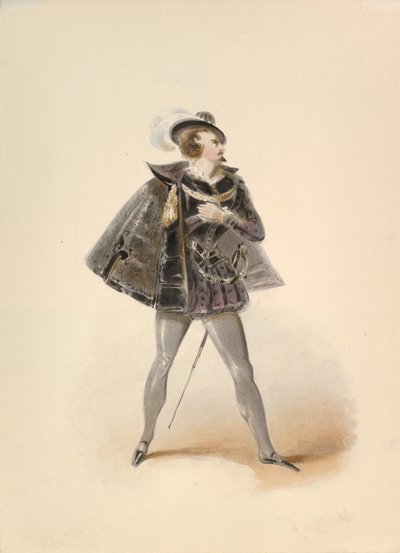 Studio di costume per Belmonte nel Ratto dal Serraglio di W.A. Mozart da Johann Georg Christoph Fries