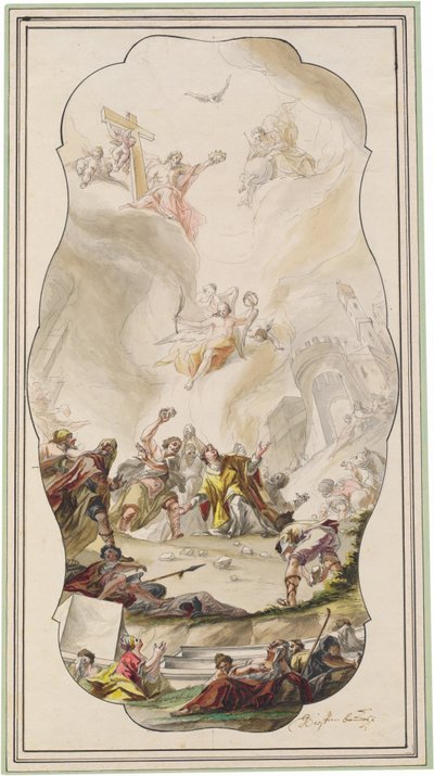 La lapidazione di Santo Stefano da Johann Georg Dieffenbrunner