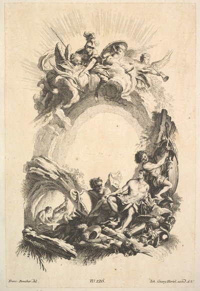 Le fucine di Vulcano, dal Libro dei Cartigli, metà del XVIII secolo da Johann Georg Hertel