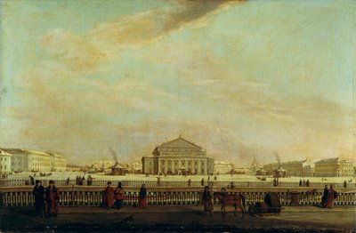 Il Teatro Imperiale Bolshoi Kamenny di San Pietroburgo da Johann Georg Mayr