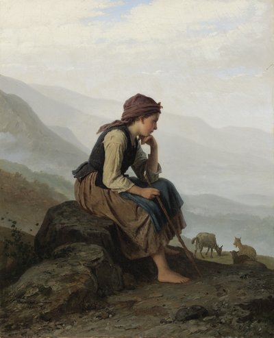 Il piccolo pastore di capre da Johann Georg Meyer