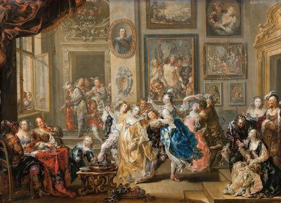 Scena di danza con interno di palazzo, 1731-1734 da Johann Georg Platzer