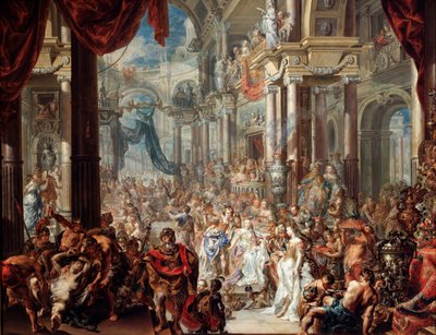 La parabola del banchetto nuziale, 1737 da Johann Georg Platzer