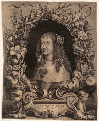 Ritratto di Erdmuthe Sophia, Margravia di Brandeburgo-Bayreuth da Johann Georg Waldreich