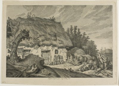 Cottage di una Fattoria da Johann Georg Wille