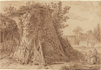 Un forno rustico a Vernon da Johann Georg Wille