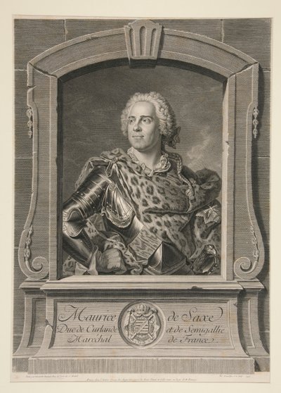 Maurice de Saxe, Duca di Curlandia e Semigallia, Maresciallo di Francia da Johann Georg Wille