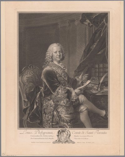 Ritratto di Louis Phélypeaux de Saint-Florentin da Johann Georg Wille