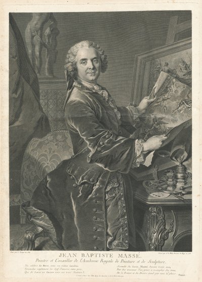 Jean Baptiste Massé da Johann Georg Wille after Louis Tocqué