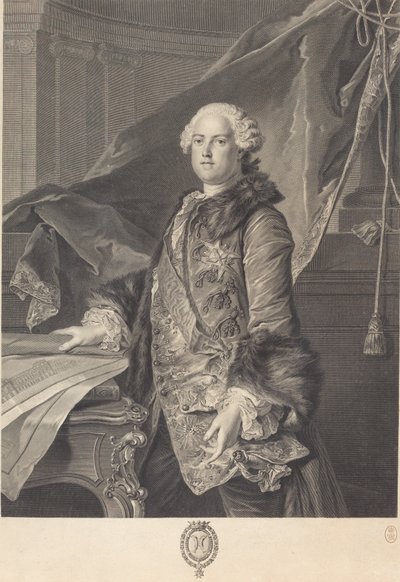 Marchese di Marigny da Johann Georg Wille after Louis Tocqué