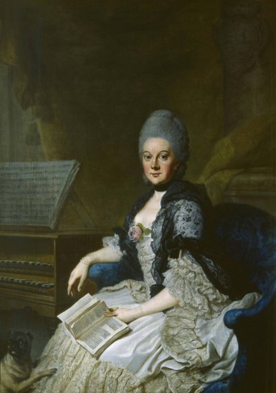 Duchessa Anna Amalia di Brunswick-Wolfenbüttel da Johann Georg Ziesenis the Younger