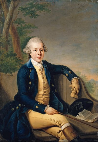 Ritratto di Ernesto II, Duca di Sassonia-Gotha-Altenburg 1745-1804, 1768 da Johann Georg Ziesenis the Younger