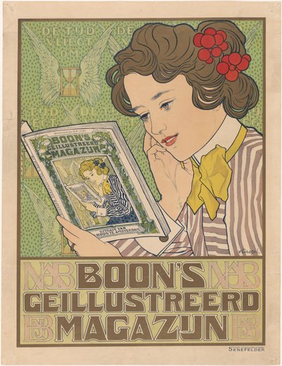 Manifesto per il Magazzino Illustrato di Boon da Johann Georg van Caspel