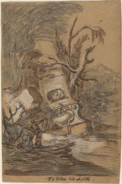 Capriccio con rovine antiche da Johann George Böhm