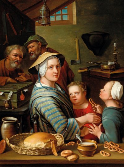 Interno di una cucina con figure, seconda metà del XVIII secolo da Johann Gerlach Lambert