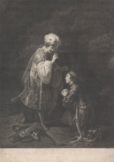 La Sottomissione di Assalonne a suo Padre, Re Davide da Johann Gottfried Haid