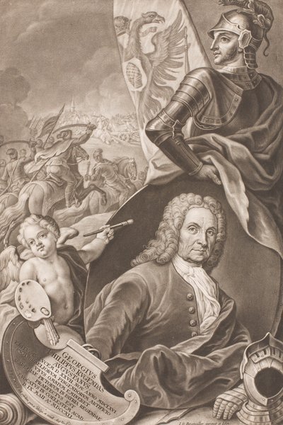 Ritratto di Georg Philipp Rugendas, c. 1745 da Johann Gottfried Haid
