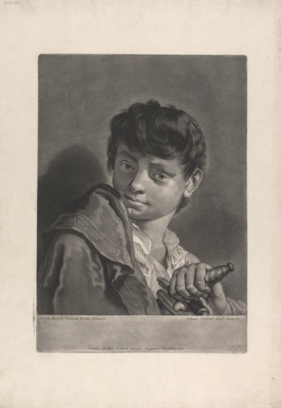 Ritratto di un ragazzo con una spada da Johann Gottfried Haid